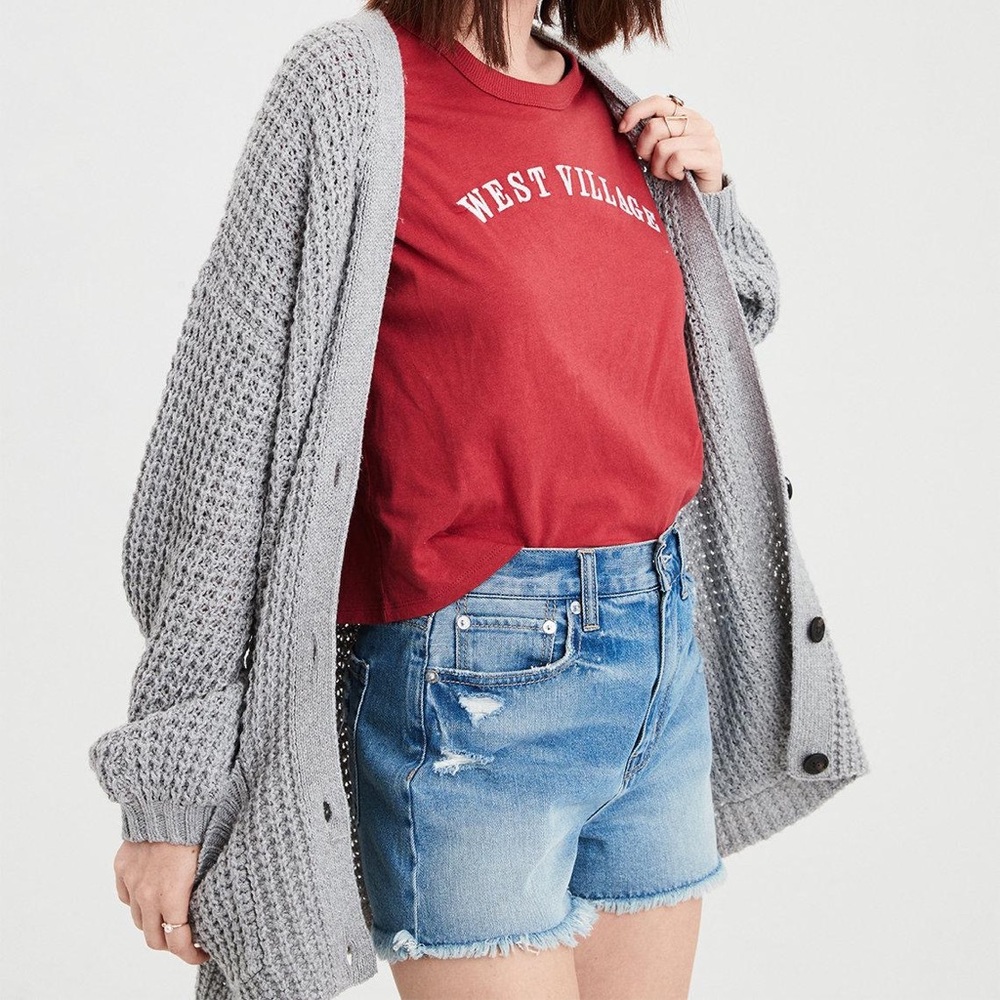 Grey knit American Eagle Cardigan
